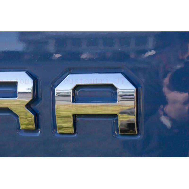 CALI TOP INC Chrome 3D Raised Tailgate Inserts Letters for