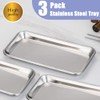3 Pack Professional Medical Surgical Stainless Steel Dental Procedure Tray