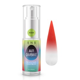 SNS Air Ombre Nail Spray Powder (Red Rose, AO065) - Nail Art Manicure Designs Using Spray-On Tech - For Beginner Nail Techs & DIY Enthusiasts - Works With Dip Powder, UV Gel & Acrylic