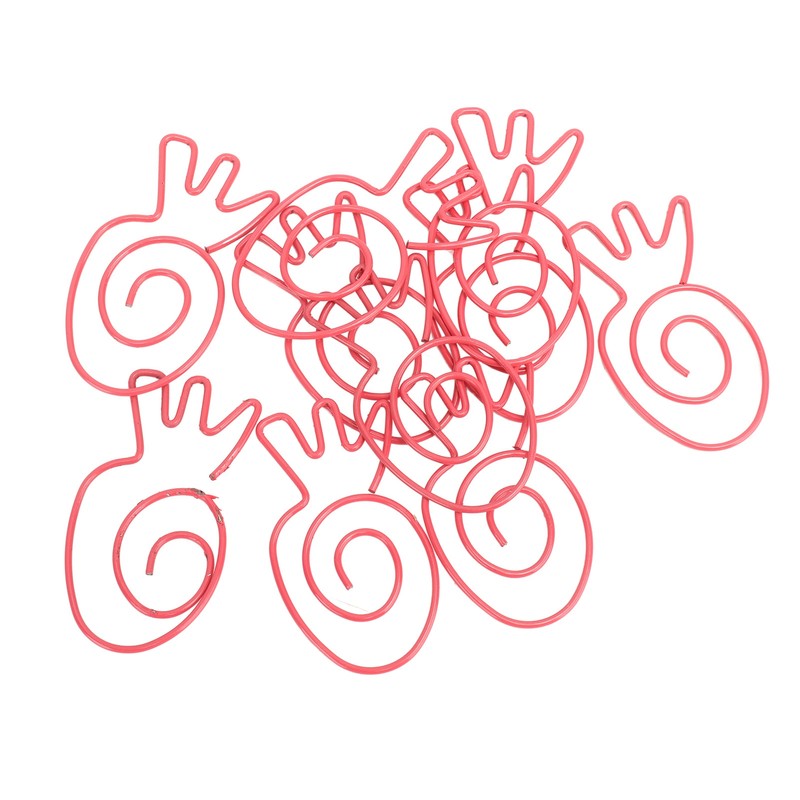 100pcs Paper Clips Portable Mini Electroplating Green Tree Pink Strawberry