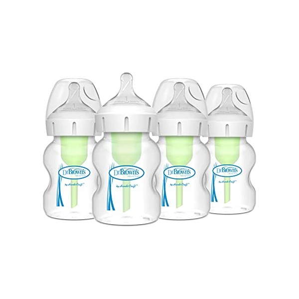Dr. Brown's Natural Flow Anti-Colic Options+ Wide-Neck Baby Bottles 5