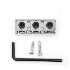 harpfeas 42mm Guitar Metal Locking Nut String Lock for Floyd Rose Style Electric Guitar Tremolo Double Lock System (Chrome)