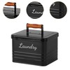 Qianly Laundry Pods Organizer with Wood Handle for Countertop Use,