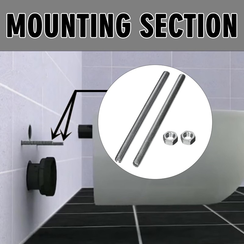 Wall Hung Toilet Tank Installation Screw Set,Compatible with Geberit 240.189.00.1,Hreaded