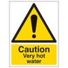 V Safety Caution Very Hot Water - Portrait 100 x