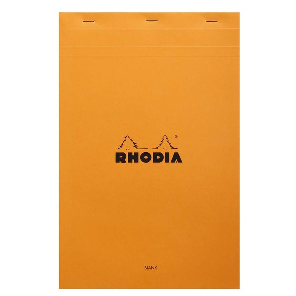 Rhodia Classic Staple Bound Blank Paper Pad 8.25 X 12.5