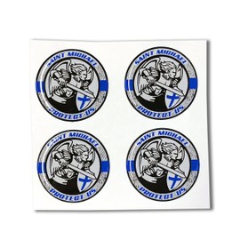 Saint Michael Protect Us Thin Blue Line Police Domed Decal car Emblem 3D, Support Police, Saint Michael Protect us, Police Officer, Police Sticker Pack of 4 Decals 1.5" Round