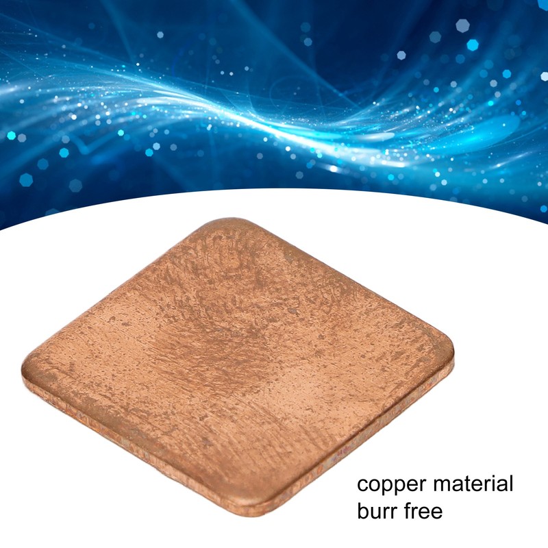 100pcs Copper Pad Shim Thermal Conductivity Burr Free Copper Shim