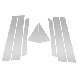 RATCHROLL Front Rear Left Right Door Pillar Window Trim for Mazda CX7 2007-2012 Anti Scratch Sticker Pillar Posts Door Outer Exterior Cover 8 Pcs Silver Tone