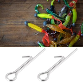 YINETTECH 100pcs 20mm Fishing Stinger Spikes Connecting Pins Needle for Long Pike Perch Bass Lures Soft Plastic Lure