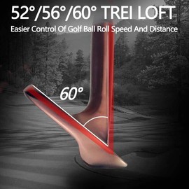 POSSOT 3 PCS Wedge Set or Individual Golf Wedges, Available in 56° Sand Wedge for Man and Woman Right Hand with Rubber Grip, Gold.