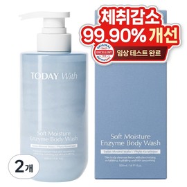 Today With Soft Moisture All-in-One Enzyme Body Wash, 2, 500ml / 투데이위드 소프트 모이스쳐 올인원 효소 바디워시, 2개, 500ml