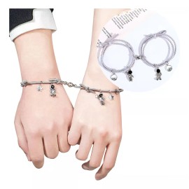 Veraly Set De 2 Pulseras De Imán De Astronauta Para Parejas