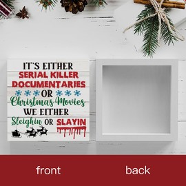 Farmhouse Christmas Decor, Funny Christmas Office Decorations, Funny House Decor, Rustic Christmas Decor, Christmas Shelf Decor, Primitive Christmas Decor, Christmas Story Decorations 5x5 inches