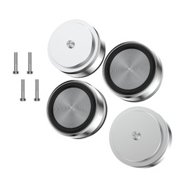 Tertullus Aluminium HiFi Device Feet 39 mm x 17 mm Silver Screws Speaker Absorber Subwoofer Feet with 4 Screws for HiFi Devices Pack of 4