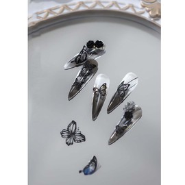 Cotsdan Nail Art Silicone Mold 3D Butterfly Decoration Resin Mold Mix Shape 22 Cavities Embossed Stencils Epoxy Resin Mold DIY Nail Art Making Tool Crystal Nail Charms Carving Mold Acrylic Nail Craft