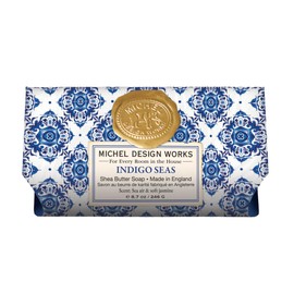 Michel Design Works Michel Design Works Soap Bar, Indigo Seas Large, Beautiful Design, Triple-milled