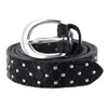 B.Belt Lilou Leather Rivet Belt, black