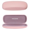 MOLSHIEN Hard Shell Leather Glasses Case, Portable Glasses Bag for