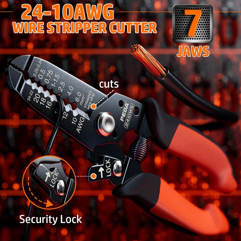 PEBA Crimping Pliers Set, with 33 Types of Wire End
