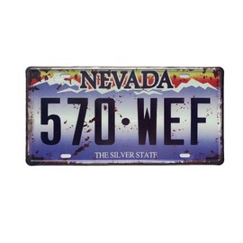 Nevada License Plate Aluminum Novelty Car Decor License Plates 12"x6" Front of Car Decorative Retro Rusty License Plate for Men Women Car-28