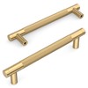 Amerdeco 10 Pack Champagne Bronze Cabinet Pulls 5 Inch(128mm) Hole