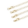 BEADIA 14K Gold Plated Extender Chains 75mm 20pcs Smooth Heart