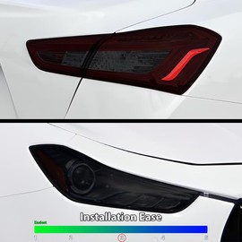 BOGAR TECH DESIGNS For Maserati Ghibli 2020-2022 Full Headlight Taillight Tint Kit Cover, Dark Smoke