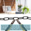 Helunsi Lighting Chain, 6 Feet Black Light Fixture Chain, Metal