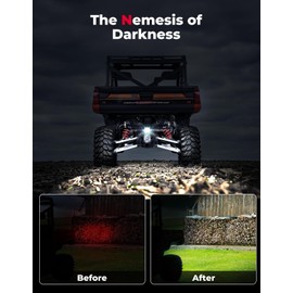 KEMIMOTO Backup Light Compatible with Ranger XP 1000, 27W Reverse Light Rear LED Kit Easy to Install Compatible with 2018-2025 Polaris Ranger 1000 XP/Crew, 5.3×4.5 Inches