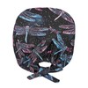 Biyejit Draonfly Pattern Working Cap with Buttons, Unisex Bouffant Working