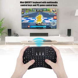 Ciglow Teclado Inalámbrico, 2.4G Mini Flying Mouse Teclado Inalámbrico con Touchpad Teclado Portátil Android Teclado Gamepad para Android Smart TV Box Media Mini TV PC
