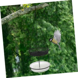 SUPVOX Wrought Iron Bird Feeder Hummingbird Feeders for Outdoors Bird Cage Feeder Hanging Bird Bath Crow Feeder Bird Water Dish Bird Feeder for Outside Plastic Water Tray Birds