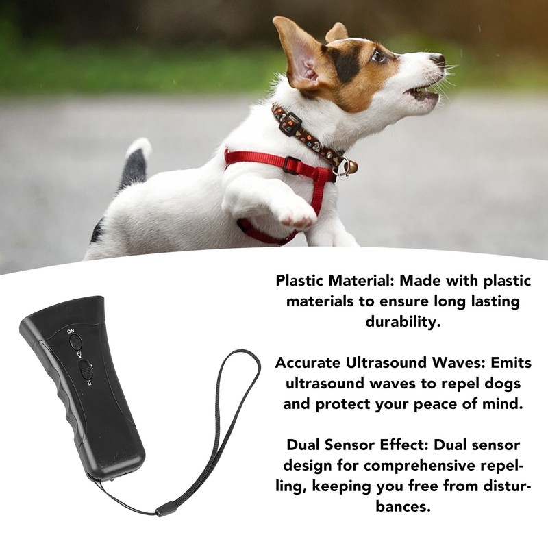 Dog Repeller Dual Sensor Ultrasound LED Light Laser Dog Deterrent