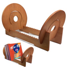 MeYuxg Vinyl Record Stand, Wooden Record Stand, 30 x 90 x 16.5 cm, Decorative Vinyl Holder, Suitable for Storing Magazines, Books, Records, Documents