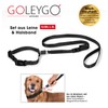 GoLeyGo Dog Lead with Collar, Black, Size L, Pack of