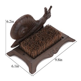 BRASSTAR Cast Iron Snail Shoe Boot Scraper Brush for Farmhouse Garden Door Shoe Clean & Decor TQGJPT466