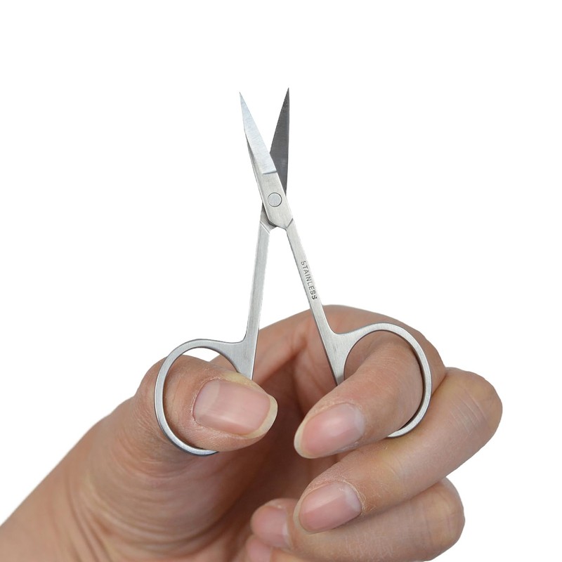 Cuticle Scissors Nail Scissors for Eyebrow Eyelash Nose Hair Beard