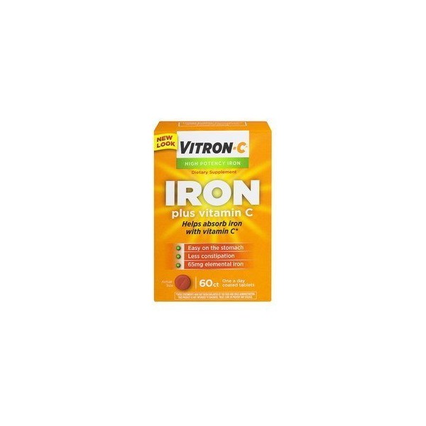 Vitron-C High Potency Iron Supplement with Vitamin C, LimitedQuantity (180 Count Total) by Vitron-C