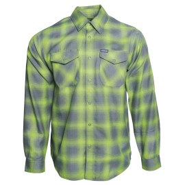DIXXON Flannel "The Slice" Men's LARGE Snap Button Plaid Horror Shirt