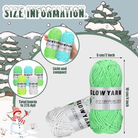 5 Rolls 55 Yards Glow in Dark Yarn,Sewing Crocheting Supplies Knitting Luminous Yarns,Multicolor Glow in The Dark Yarn for Crocheting,Crochetings Yarns for DIY Knitting Party Supplies