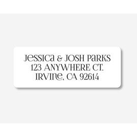 60ct - Wedding Invitation Return Address Labels, Wedding Stickers, Return Address Stickers for Invitations (#335-WH)