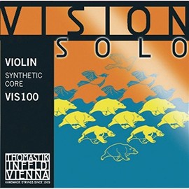 Thomastik Infeld Strings For Violin Vision Solo Set (Silver D) 4/4 Medium, Modern Synthetic Core, Wound