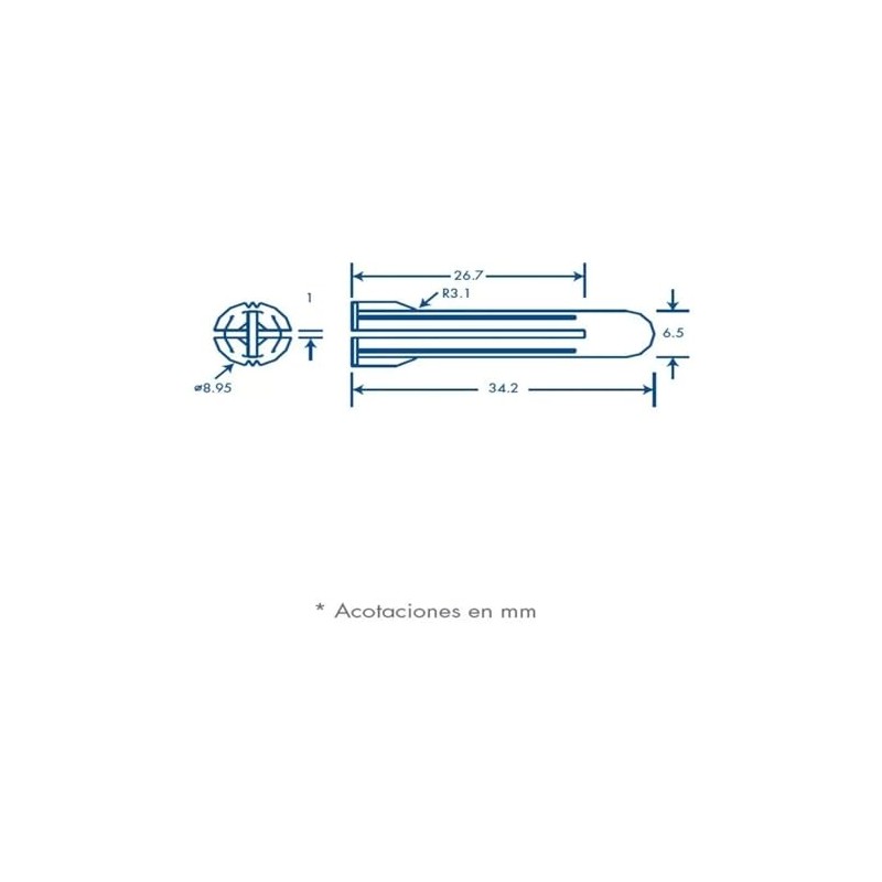 THORSMAN Taquete Rojo 1/4'' Caja con 100 pz