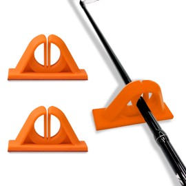 Wandefu No drilling required fishing rod holder for storage rod holder fishing pole holders pertain garage fishing boat garage door rod holders for wall fishing rod holders for garage(orange color2pc)