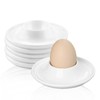 CAIJ Egg Cups Set of 6 Plastic White Round Egg