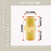 Bwintech 2 pieces 1/2 inch male thread to 1/2 inch