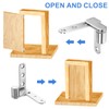 sourcing map 180 Degree Pivot Door Hinge, Stainless Steel Heavy