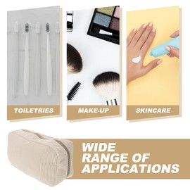 SAFIGLE Travel Cosmetic Bag, Portable Makeup Bag Zipper Pouch Women Toiletries Pouch Sanitary Napkin Pouch Purse for Toiletries Accessories Brushes