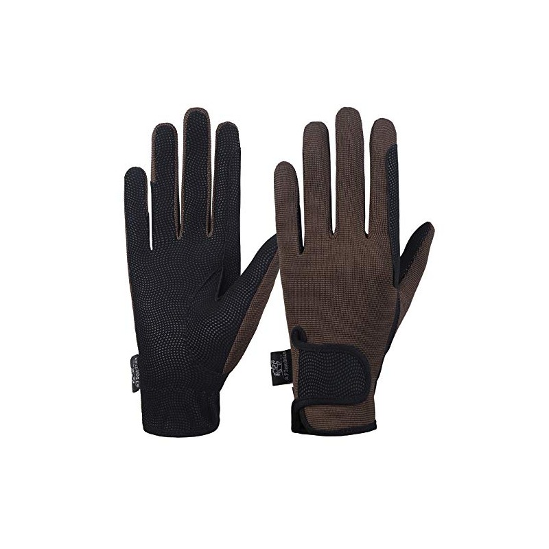 AFE Ladies Horse Riding Gloves Track Fabric Gloves Synthetic Leather